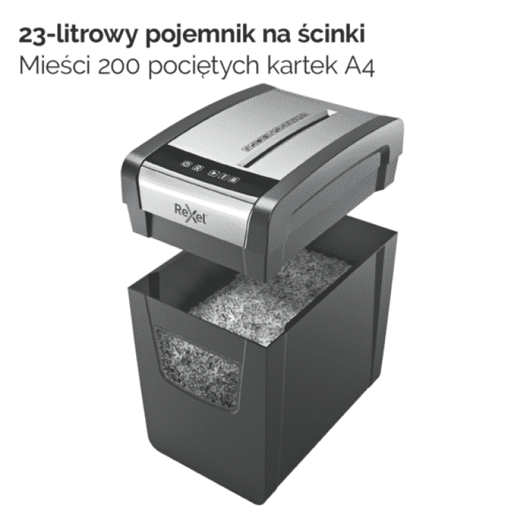 REXEL Niszczarka Momentum X312-SL Slimline P3 (5)