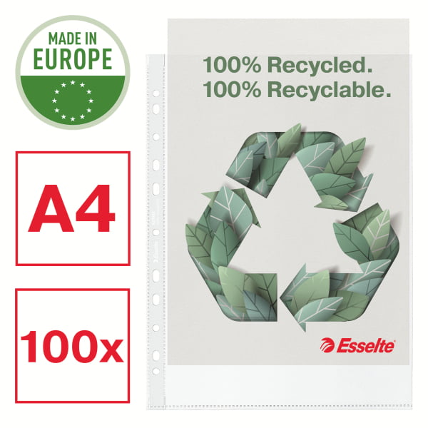 ESSELTE 100% Recycled Premium Koszulka groszkowa 70 mic. A4 100 sztuk   
Esselte - liczy się jakość! (3)