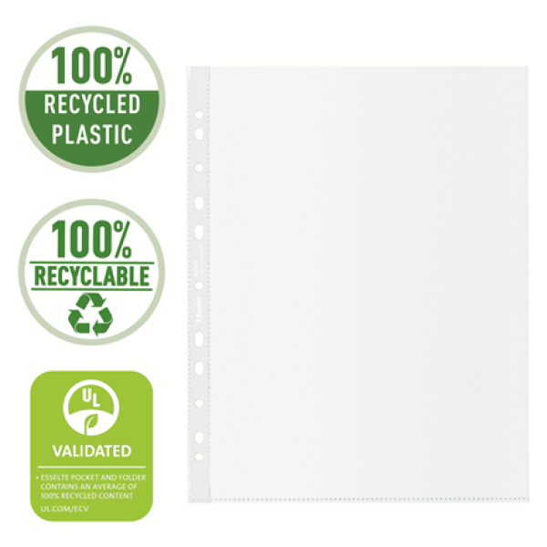 ESSELTE 100% Recycled Premium Koszulki groszkowe A4 Maxi 100 mic 50 sztuk
Esselte - liczy się jakość! (2)