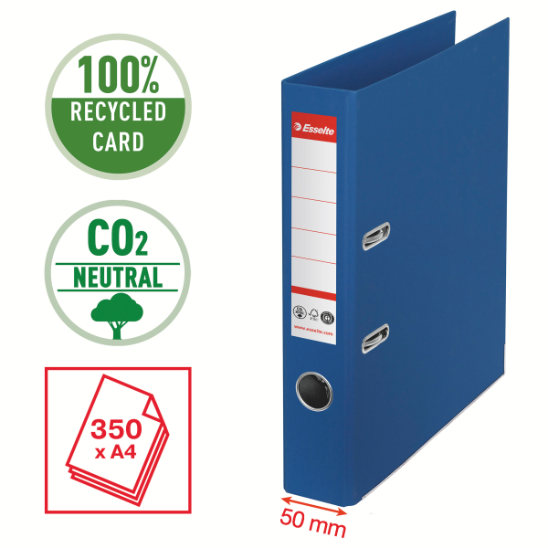 ESSELTE No.1 Segregator A4 50 mm niebieski neutralny pod względem emisji CO2 (2)