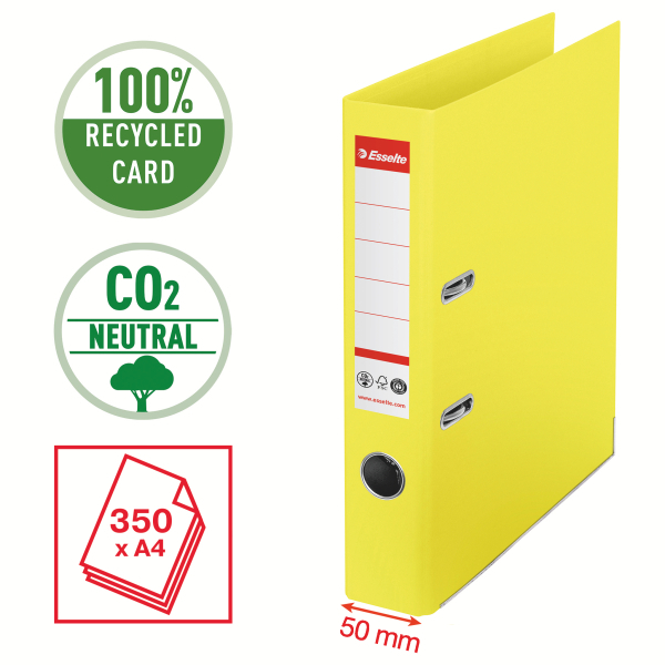 Segregator Esselte No.1 neutralny pod względem emisji CO2, A4, szer. 50 mm, żółty
Esselte - liczy się jakość! (2)