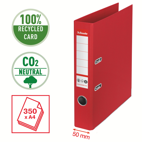 ESSELTE No.1 Segregator A4 50 mm czerwony neutralny pod względem emisji CO2
Esselte - liczy się jakość! (2)