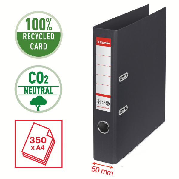 Esselte Segregator Esselte No.1 neutralny pod względem emisji CO2, A4, szer. 50 mm, czarny   
Esselte - liczy się jakość! (2)