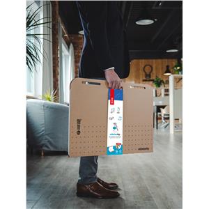 Blok samoprzylepny do flipchartów MemoBe STIKKIESFLIP, biały w kropki, teczka kartonowa z uchwytem, 125 kart. mix wymiar (4)