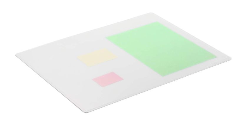 Podkład na biurko 530x400 mm ozdobne krawędzie PP Kolor: przezroczysty (2)