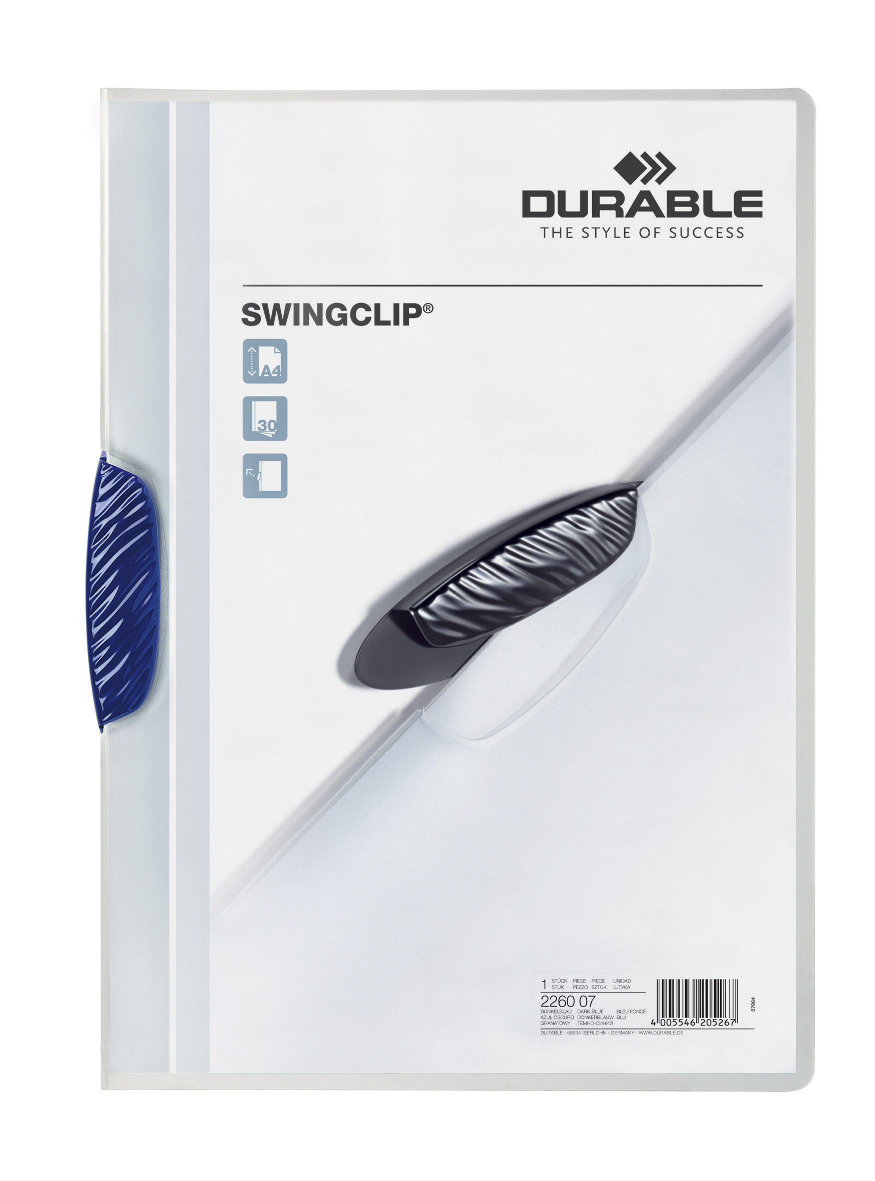 SKOROSZYT ZACISKOWY DURABLE SWINGCLIP granatowy (2)