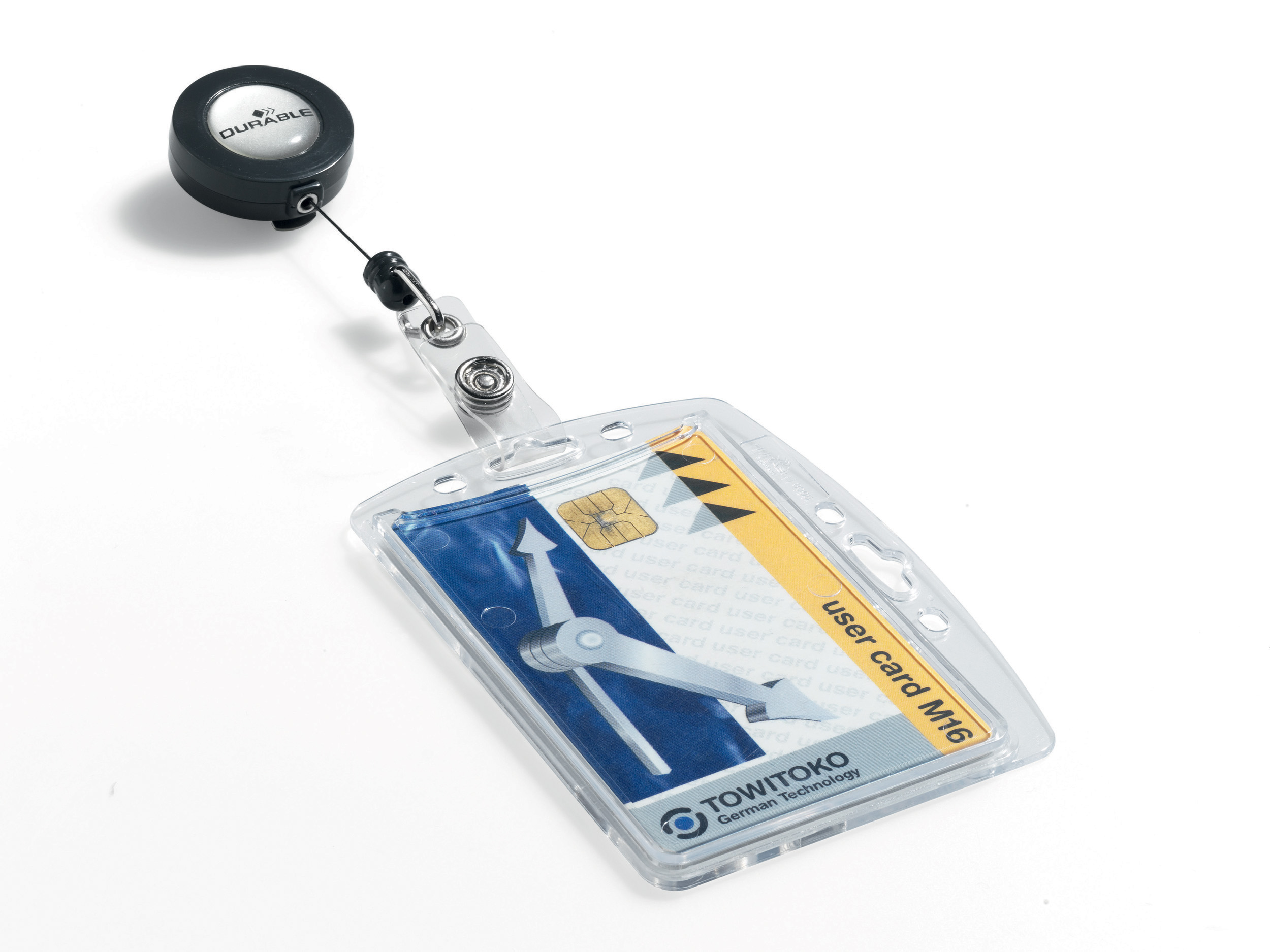 DURABLE Etui do kart z mechanizmem ściągającym 10 szt. (2)