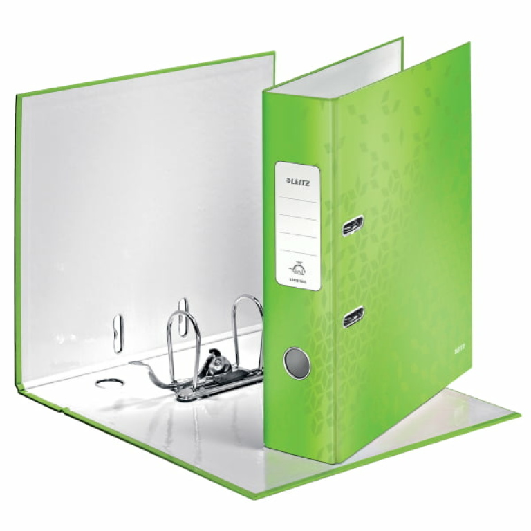 LEITZ Wow Segregator biurowy A4 180  laminowany zielony (2)