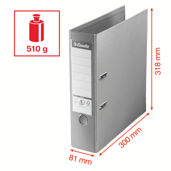 SEGREGATOR A4/80MM Z MECHANIZMEM DŹWIGNIOWYM ESSELTE PLUS BIAŁY CENA ZA 1 SZT.
Esselte - liczy się jakość! (2)
