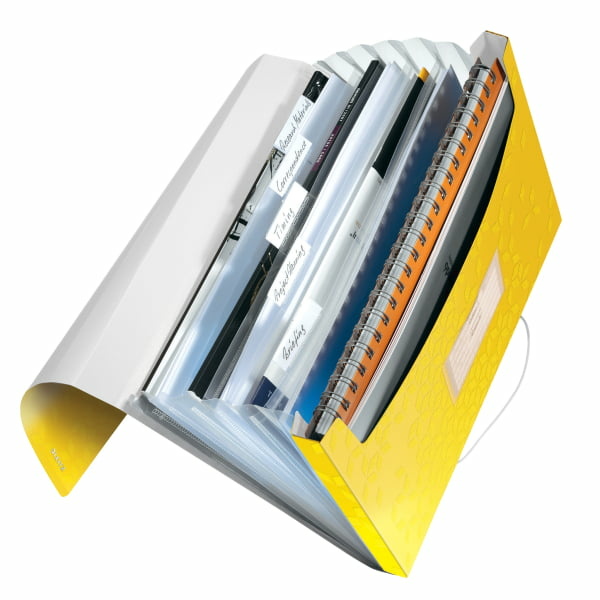LEITZ Wow Teczka z 6 przegródkami żółta (2)