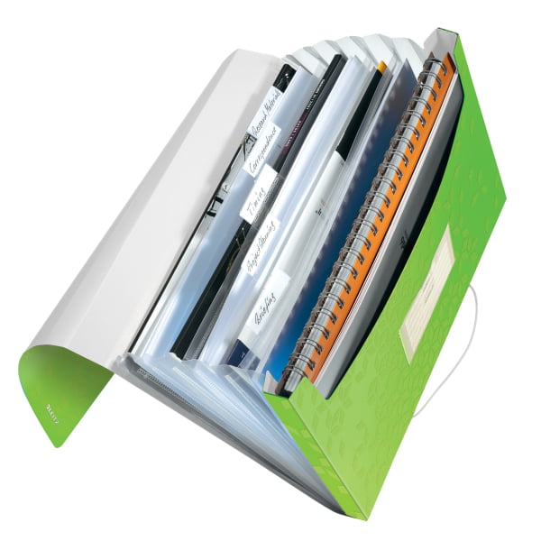 LEITZ Wow Teczka z 6 przegródkami zielona (2)