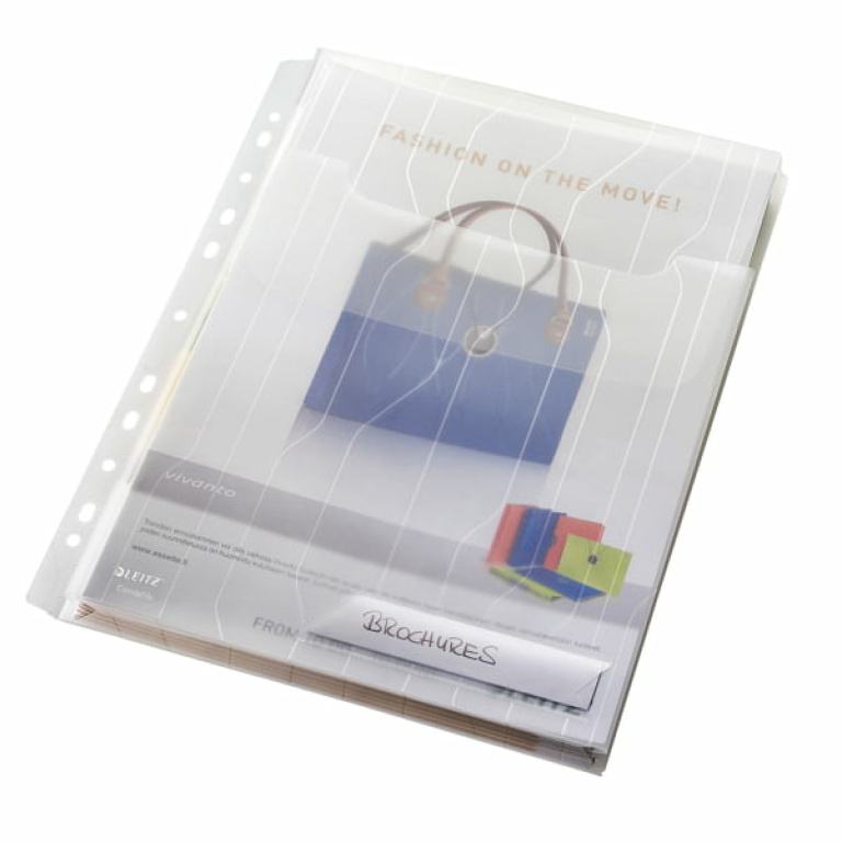 LEITZ CombiFile Folder biały przezroczysty 200 mic. poszerzany 3 szt. (2)