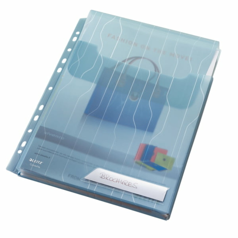 LEITZ CombiFile Folder niebieski przezroczysty 200 mic. poszerzany 3 szt. (2)