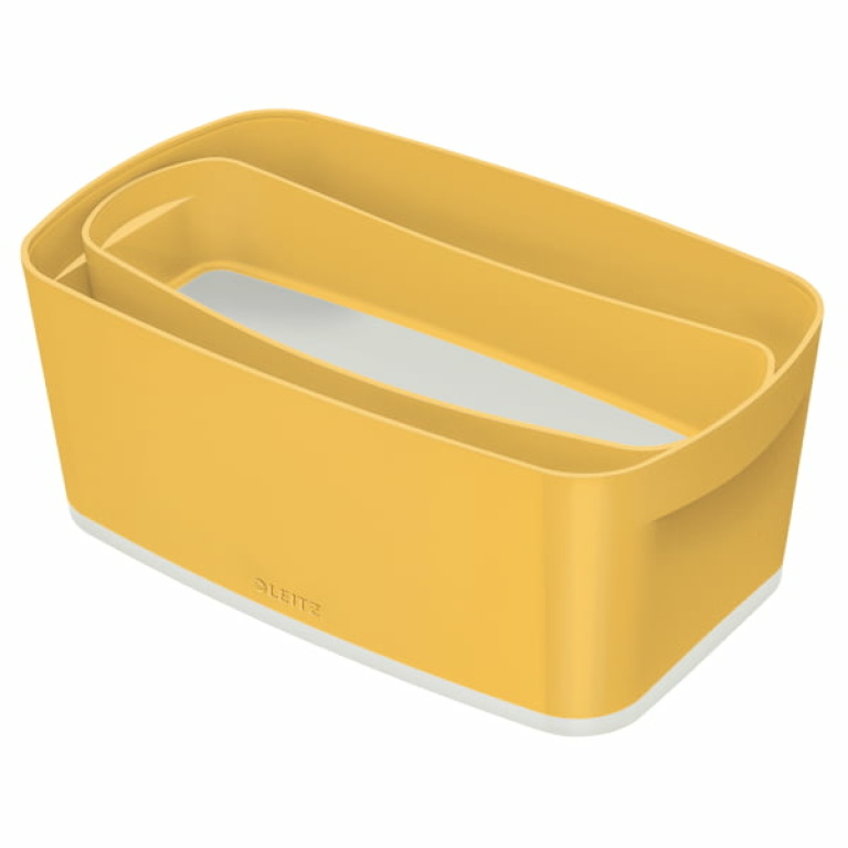 LEITZ MyBox Cosy Mały pojemnik do przechowywania z pokrywką żółty (4)