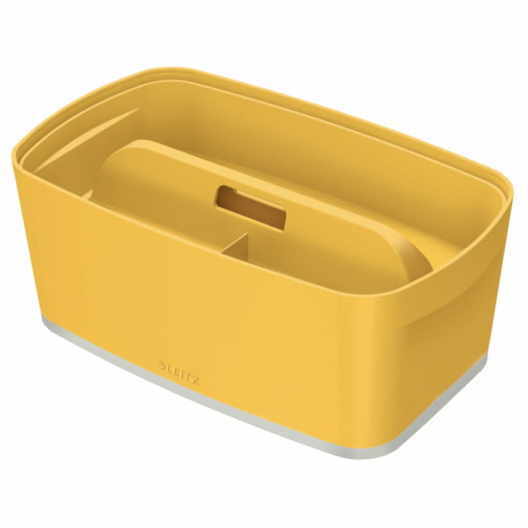 LEITZ MyBox Cosy Mały pojemnik do przechowywania z pokrywką żółty (5)