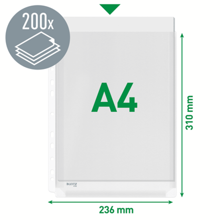 LEITZ Premium Koszulki groszkowe na katalogi A4 poszerzane 10 szt. (3)
