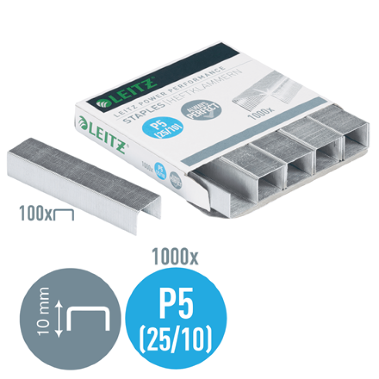 LEITZ Power Performance Zszywki galwanizowane 25/10 1000 sztuk (2)