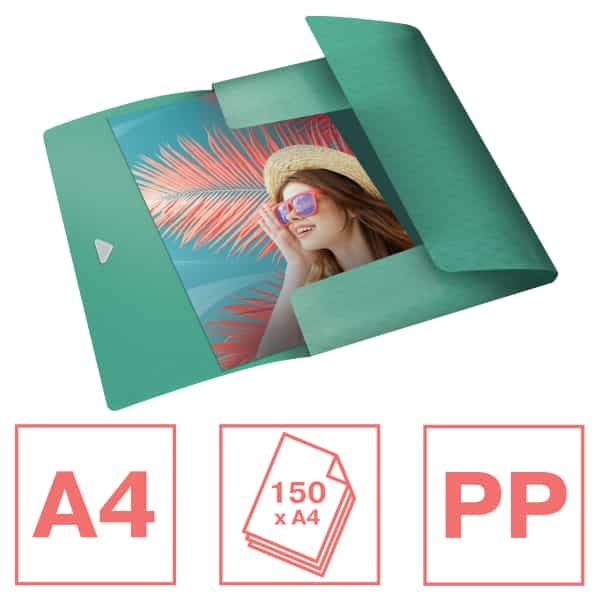 TECZKA Z GUMKĄ ESSELTE COLOUR’ICE zielona (2)