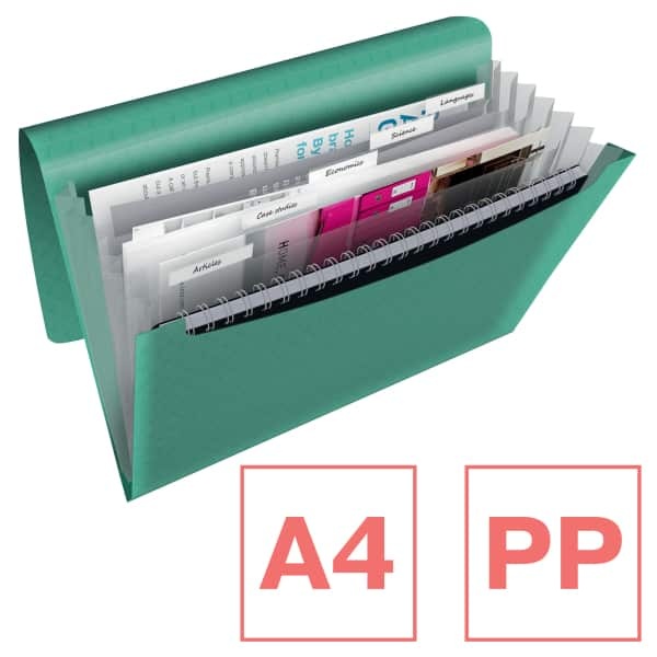 ESSELTE Colour’Breeze Teczka z poszerzanymi przegródkami (6 przegródek) zielona (2)