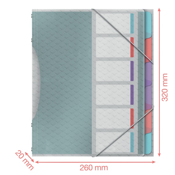 ESSELTE Colour’Breeze Teczka segregująca z 6 przekładkami (2)