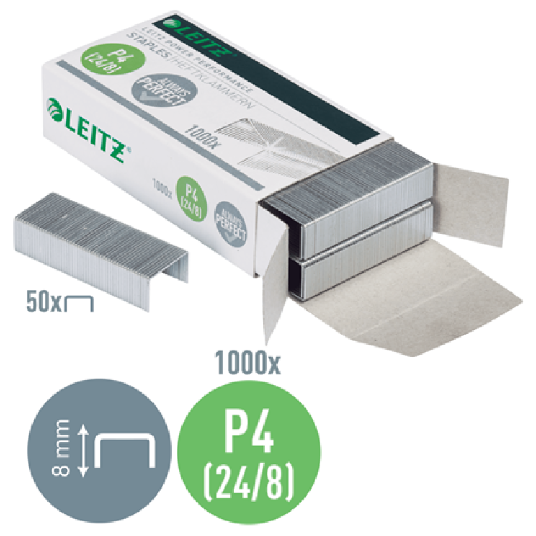 LEITZ Power Performance Zszywki galwanizowane 24/8 5000 sztuk (2)
