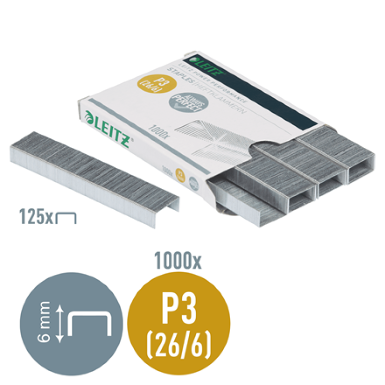 LEITZ Power Performance Zszywki galwanizowane 26/6 1000 sztuk (2)