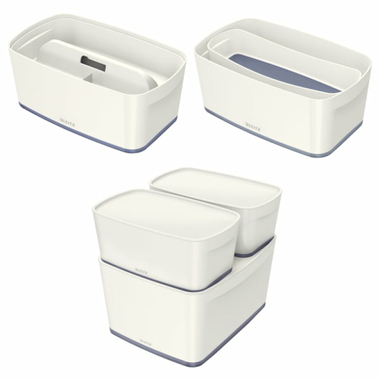 LEITZ Wow MyBox Pojemnik mały z pokrywą biały (2)