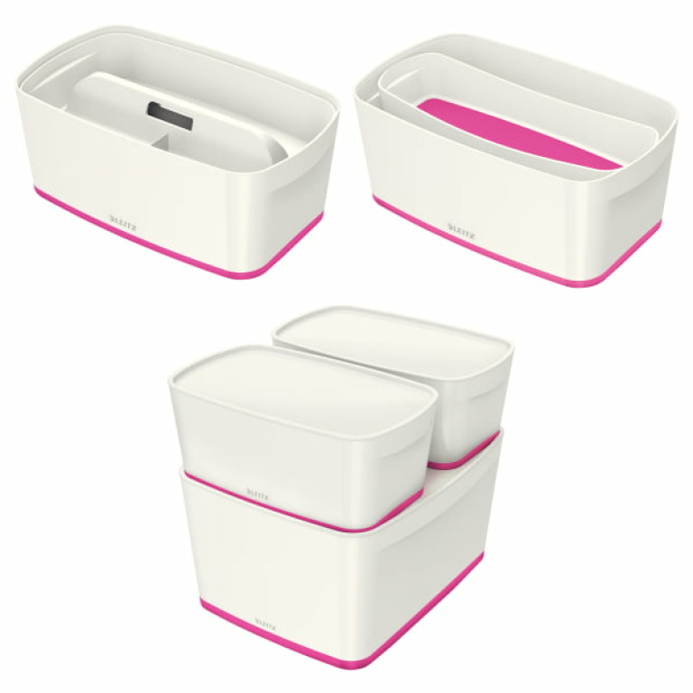 LEITZ Wow MyBox Pojemnik mały z pokrywą różowy (3)