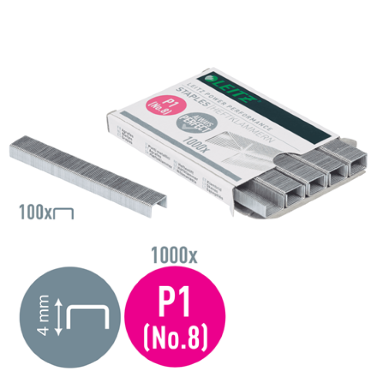 LEITZ Power Performance Zszywki galwanizowane nr 8 1000 sztuk (2)