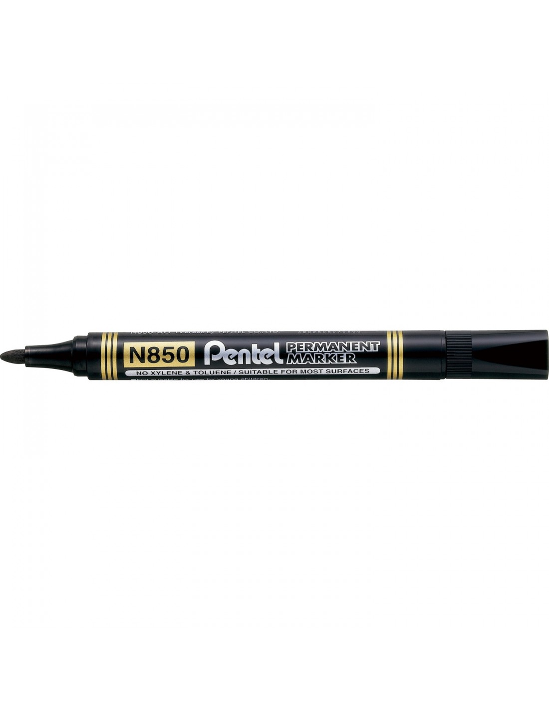 MARKER PERMANENTNY, NIEZMYWALNY PENTEL N850 K. OKRĄGŁA CZARNY. CENA ZA 1 SZT. (2)