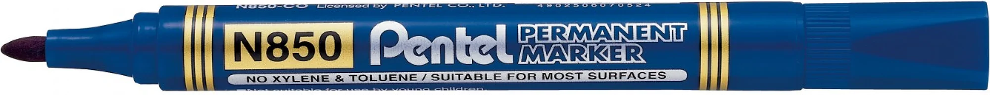 MARKER PERMANENTNY, NIEZMYWALNY PENTEL N850 K. OKRĄGŁA NIEBIESKI. CENA ZA 1 SZT. (2)