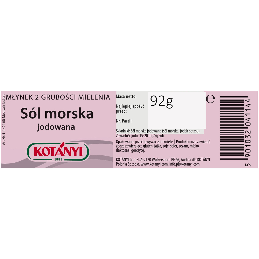 KOTANYI MŁYNEK SÓL MORSKA JODOWANA 92G (2)
