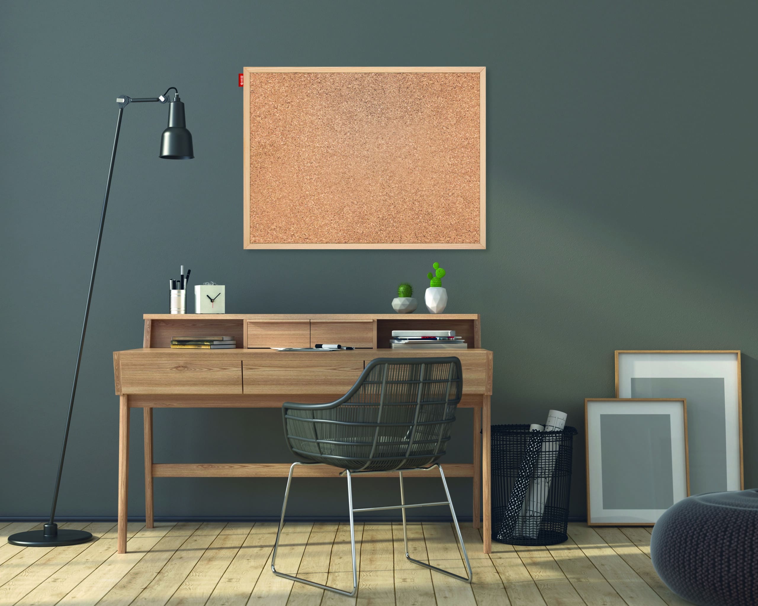 TABLICA KORKOWA 100X150 DREWNIANA RAMA (3)