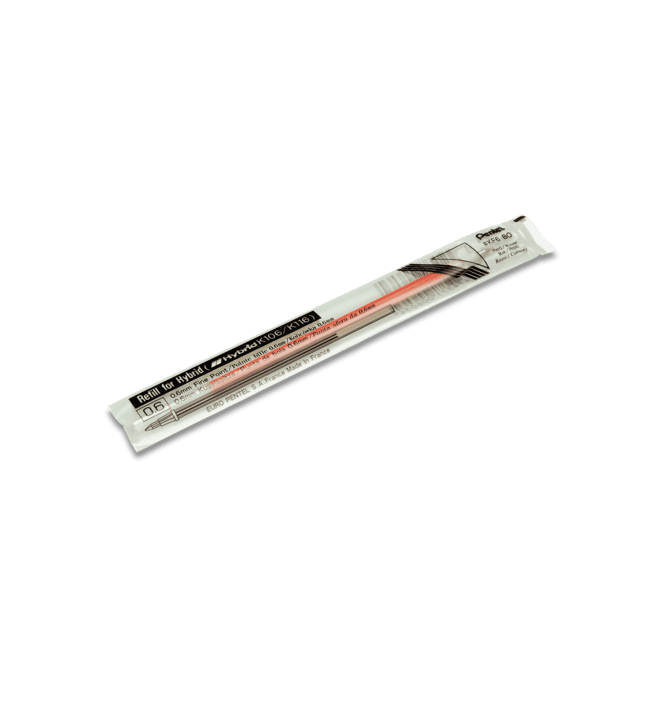 WKŁAD DO DŁUGOPISU PENTEL K108  CZERWONY (2)