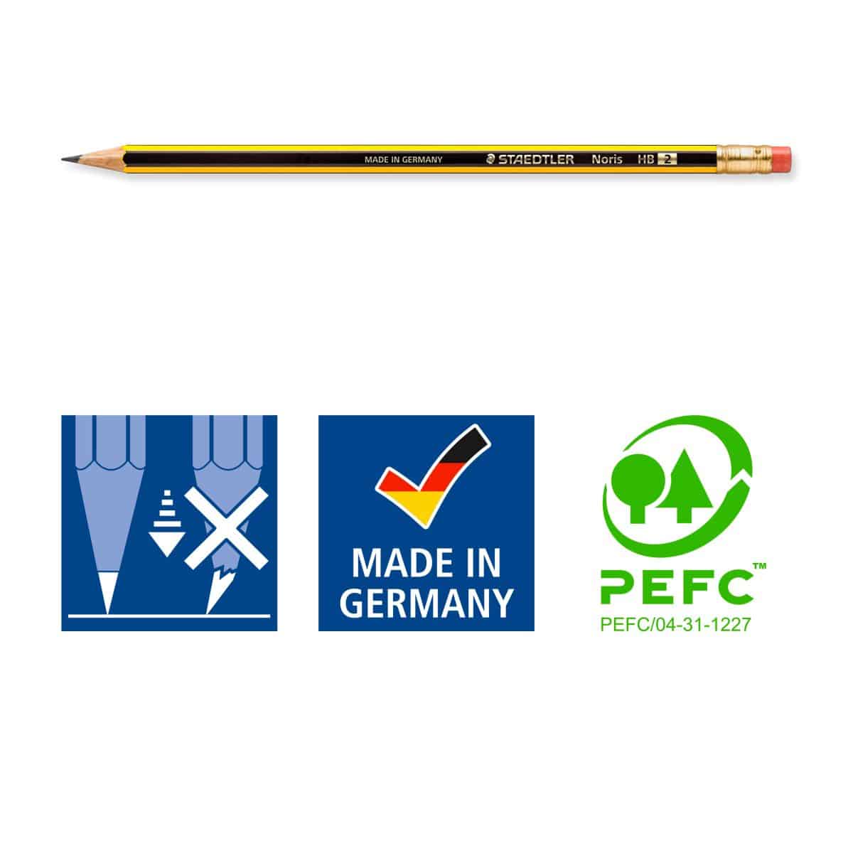 OŁÓWEK STAEDTLER NORIS Z GUMKĄ HB (5)